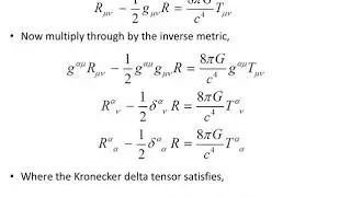 The trace of the Einstein tensor (update to 'Schwarzschild metric - part 2')