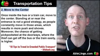 🍎 Transportation Tip | Analyze Text | English Lesson