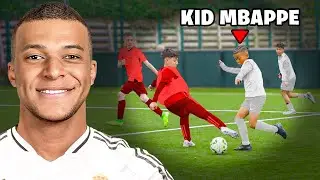 8 Year Old Kid Mbappe vs. Pro Footballers In 6v6 Tournament