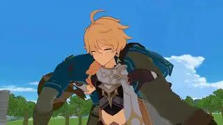 MMD Wrestling Genshin vs Zelda