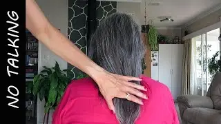 Soft hair brushing and play No talking
