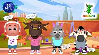 Head Shoulders Knees and Toes & More Nursery Rhymes | Bubupie