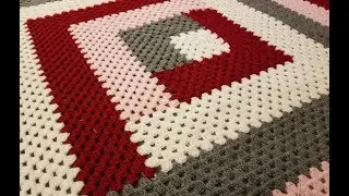 The Granny Log Cabin Blanket Crochet Tutorial!