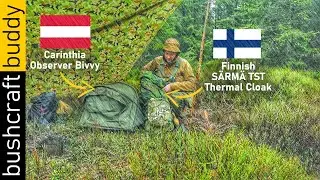 Heavy Rain Bushcraft with Varimos OnTour | SÄRMÄ TST Thermal Cloak | Carinthia Observer | X-Fire