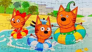 Три Кота и Морские Приключения Котят - Сборник пазлов для детей | Sunny Yellow