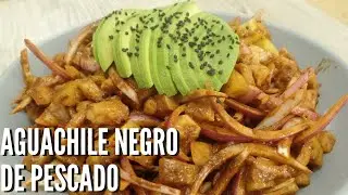 Aguachile Negro de Pescado en Salsa de Chiles Secos 🔥