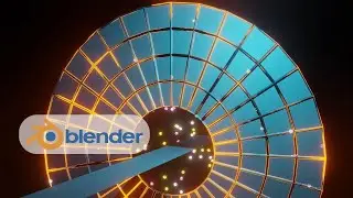 Creating/Modeling a Scifi Portal animation tutorial in Blender 2.8 Eevee English