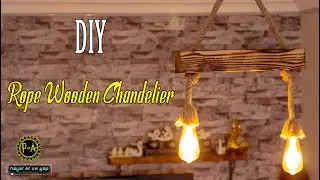 💡Halatlı Ahşap Dekoratif Avize Nasıl Yapılır [Halat Sarkıt] *DIY Rope Wooden Chandelier*
