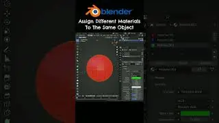 How to assign different materials to the same object in Blender. 