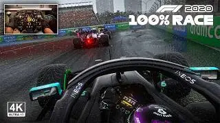 Lewis Hamilton's Mercedes AMG W11 - 2020 Vietnamese GP 100% Race | F1 2020 Steering Wheel Gameplay