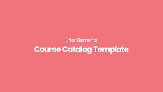 Lifter Elements - Course Archive Template