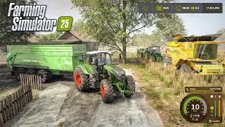 Première Moisson de blé & Récolte de Riz | Farming Simulator 25 gameplay