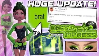 HUGE BRAT UPDATE in Dress To Impress! 🍏 CHARLI XCX COLLAB! NEW OUTFITS & MAP... COMING SOON | Roblox