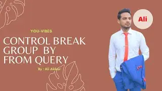 Control Break Group by from Query  In Oracle Apex | Oracle Apex Tutorial Lecture 36