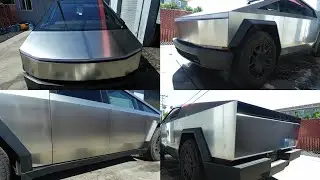 OCDetailing Washed My Tesla Cybertruck and Prepped it for DYNOblack-matte Matte Finish Black PPF