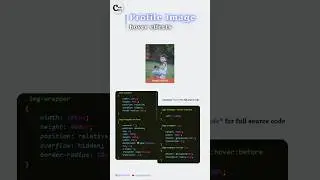 Profile Image hover effect using HTML and CSS 