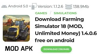 Download Farming Simulator 18 FS 18 (MOD, Unlimited Money) 1.4.0.6 free on android