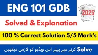 Eng 101 GDB Correct Solution 2025 | Eng 101 Gdb solution 2025 