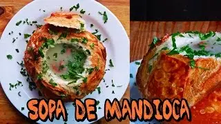 Sopa de MANDIOCA (Aipim) com Linguicinha - PALADARIANDO