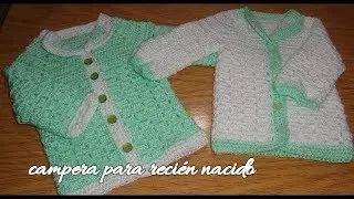 Ajuar para bebés al crochet (Campera,saco o chambrita para recién nacidos)