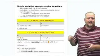 7 - Simple variables versus complex propositional equations