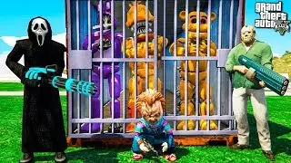ДЖЕЙСОН ВУРХИЗ И ДЖЕФФ ПРОТИВ АНИМАТРОНИКОВ В ГТА 5 МОДЫ! FNAF ОБЗОР МОДА В GTA 5! ИГРЫ ВИДЕО