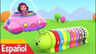 aprender Colores y números con juguete de madera Caterpillar para niños pequeños