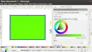 Inkscape changing fill and stroke colour