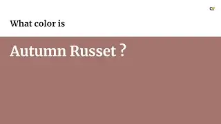 Autumn Russet color 