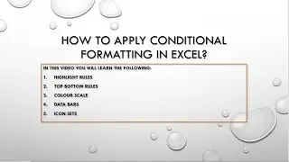 How to apply conditional formatting in Excel?