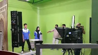 mencoba ikut di studio riau tv