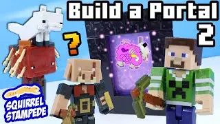 Minecraft Build a Portal Wave 2 Action Figures Review with Brute Piglin & Strider