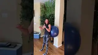 Try This Hip Dominant Squat with the URBNFit Exercise Ball if You Have Knee or Ankle Pain