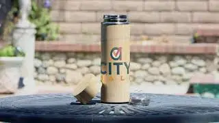 16oz.  Vacuum Sealed Eco Bamboo Bottle - S844