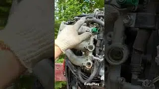SUZUKI DF40/50 СНИМАЕМ ВПУСКНОЙ КОЛЛЕКТОР.