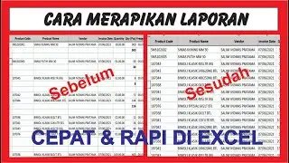 Cara merapikan file excel yang berantakan