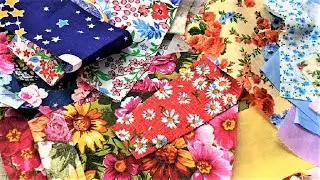 I sew patches on a rag for the floor. Now this is my favorite way to work.