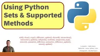 Python Set and supported Methods - Theory - Part 1