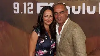 Barbara Costa Martins and Navid Negahban attend FX's "The Old Man" season 2 premiere in Los Angeles