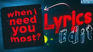 Edit Trending LYRICAL Video Easy TUTORIAL