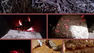 Вкуснятина получилась ........ бисквит с бананами. Топим веточками......и тепло.
