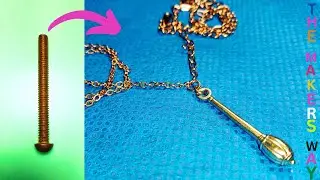 BRASS BOLT TURN INTO A BEAUTIFUL LOCKET .