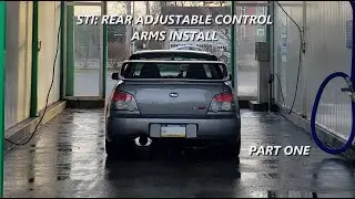 adjustable rear control arms install on the STI part one...