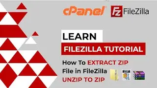 How To Extract Zip File in Filezilla | Unzip Files on Filezilla |  Filezilla Tutorial