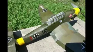 Guillows Stuka build and maiden flight video with gag reel