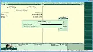 Import Ledgers From Old to New Company in Tally.ERP9(Release 5.3.5)