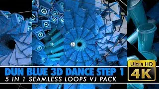 Dun Blue 3d Dance (Step 1) VJ Loops Pack
