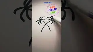 Cool sketching draw Easy drawing paradise #drawing #howtodraw