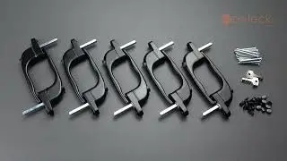 10 Pack 43mm Black Inline Espag UPVC Window Handle Locking Double Glazing Universal