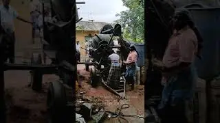worshipping Concrete mixture machine by a Mason || Work is worship || Explore civil engineering